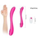 DOUBLE ENDED Kablosuz Kumandalı G-Spot Uyarıcı Bükülebilir Çift Taraflı Kullanılabilir Vibratör 1