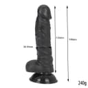 RICKY Dildo Gerçekçi Et Dokusunda Realistik Zenci Penis 20 CM 4