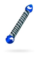Sexus Glass Çift Taraflı Cam Dildo, mavi, 21 cm 1